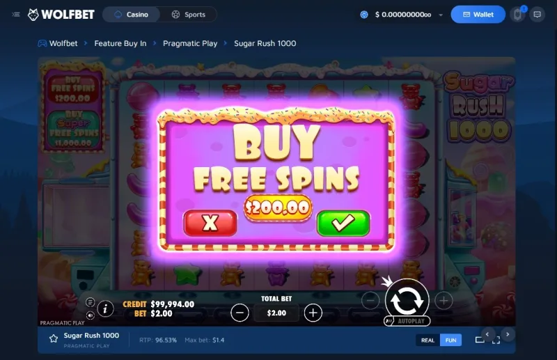 Buy Free Spins feature