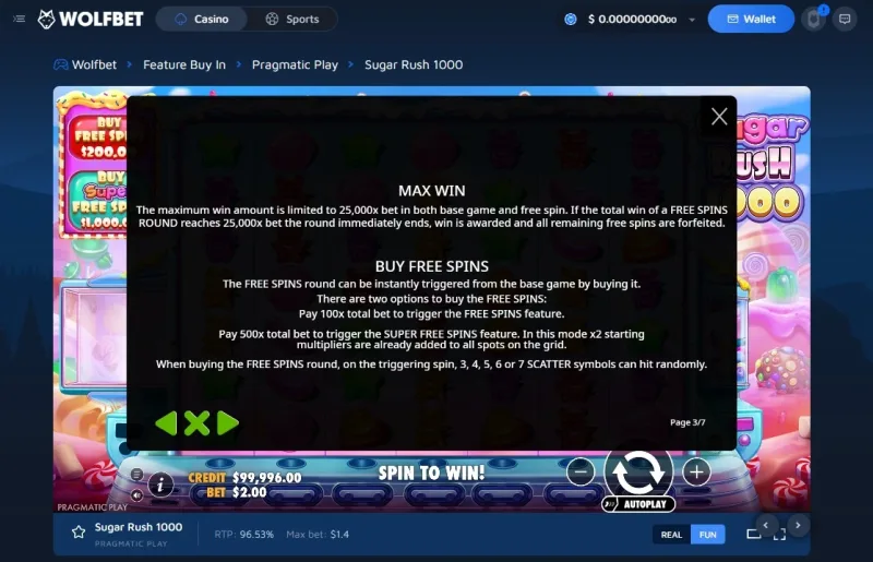 Tumble feature and multiplier symbols