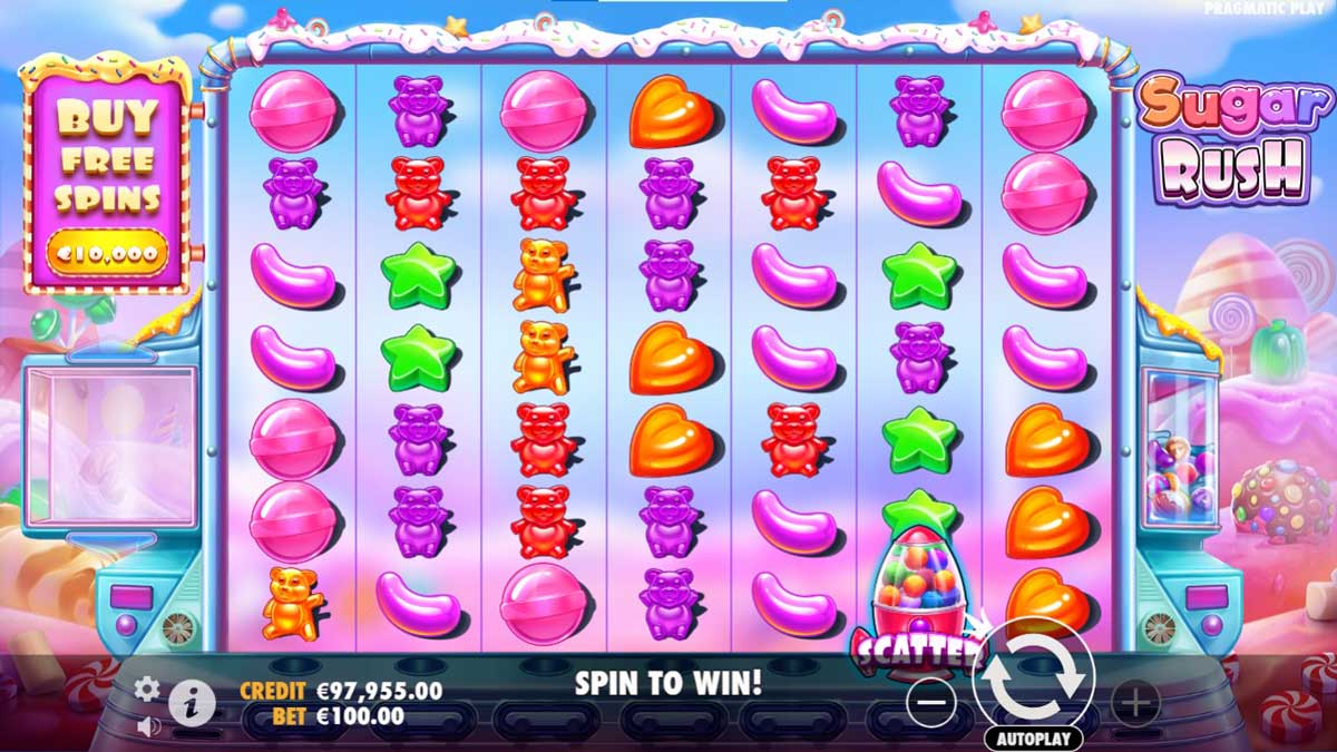 Sugar Rush slot machine game screenshot